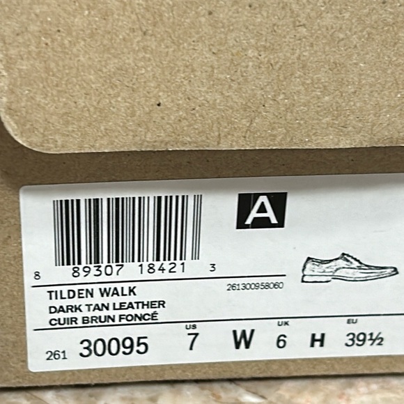 Clark’s shoes,men 7W, leather,NEW,TILDEN WALK , dark tan,Oxford,classy,comfy, - Picture 2 of 13